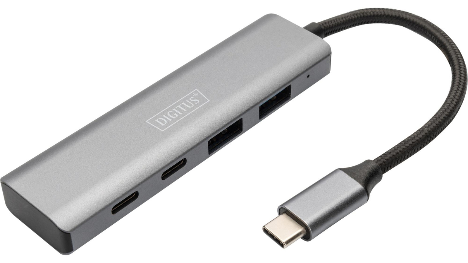 DIGITUS DA-70245 USB-Hub 4-poorts grijs