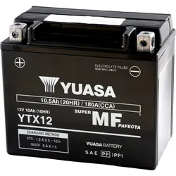 Yuasa YTX12 / YTX12-BS AGM Motorradbatterie 12V 10Ah 180A