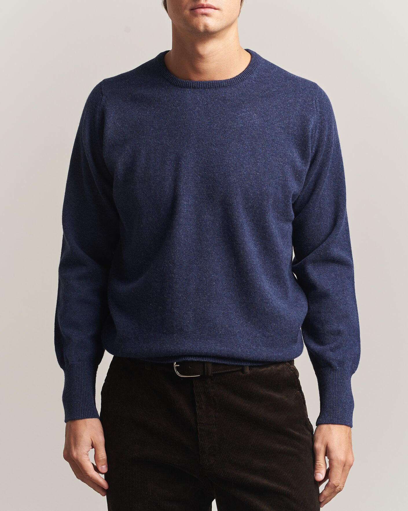 William Lockie Rob Lambswool Crewneck Astra men S Blå