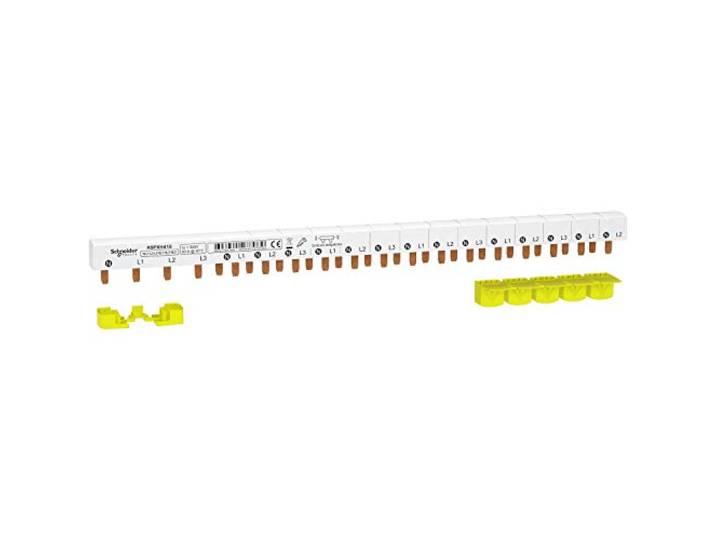 Schneider Electric - Resi9 - peigne monobloc - 3P+N - 63A - 18 modules - cache dents 5M - R9PXH418