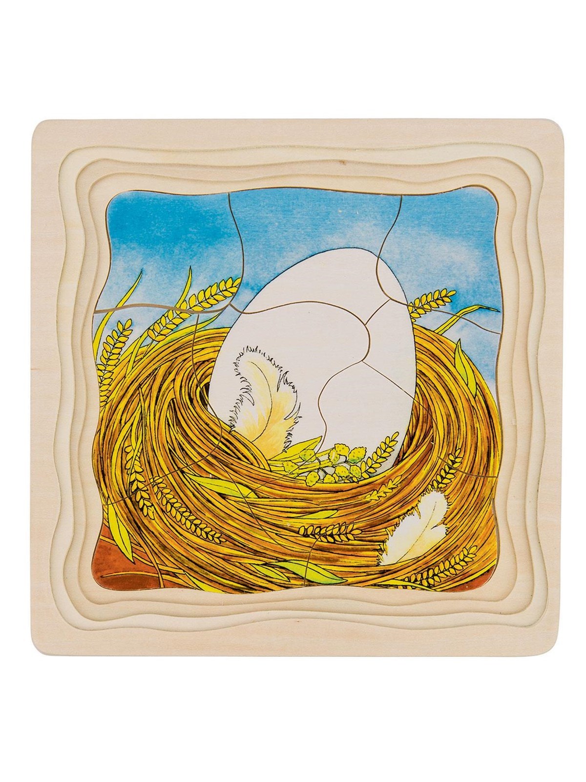 Goki Wooden Layer Puzzle - Kip Holz