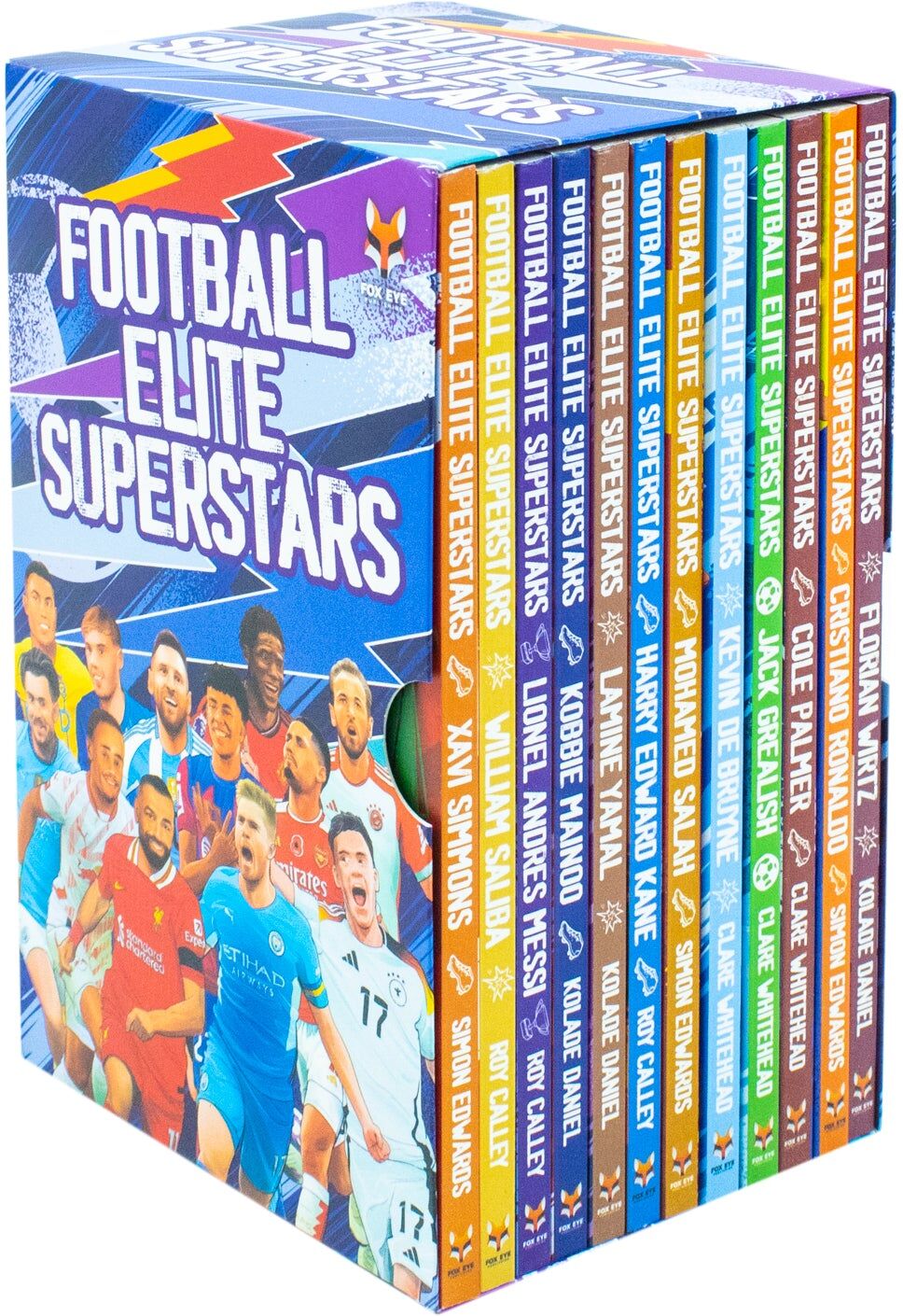 Fox Eye Publishing Football Elite Superstars 12 Books Collection Set by Simon Edwards, Roy Calley, Clare Whitehead & Kolade Daniel - Paperback Football Biographies