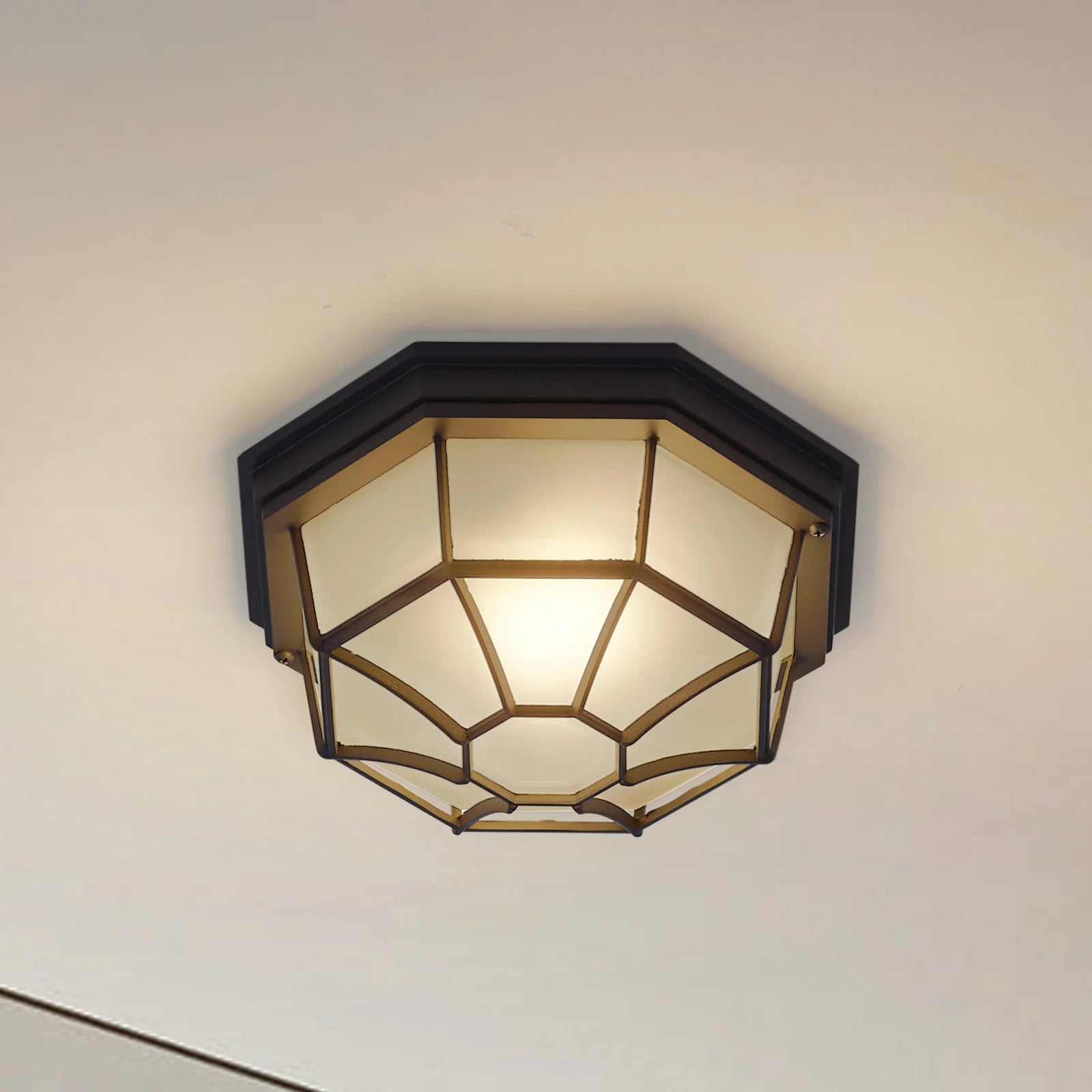 Lindby Idril moderne buiten plafondlamp antraciet - Diameter: 26,5 cm