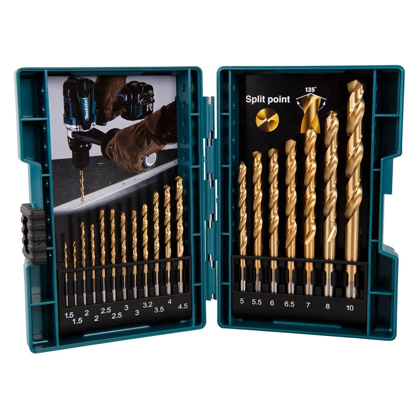 Makita Bohrer-Set 19tlg (1,5 - 10 mm) (B-67795)
