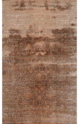 Rug Source Hand-knotted Transitional Oushak Silk Brown Geometric Area Rug - 8' 0'' X 4' 11''