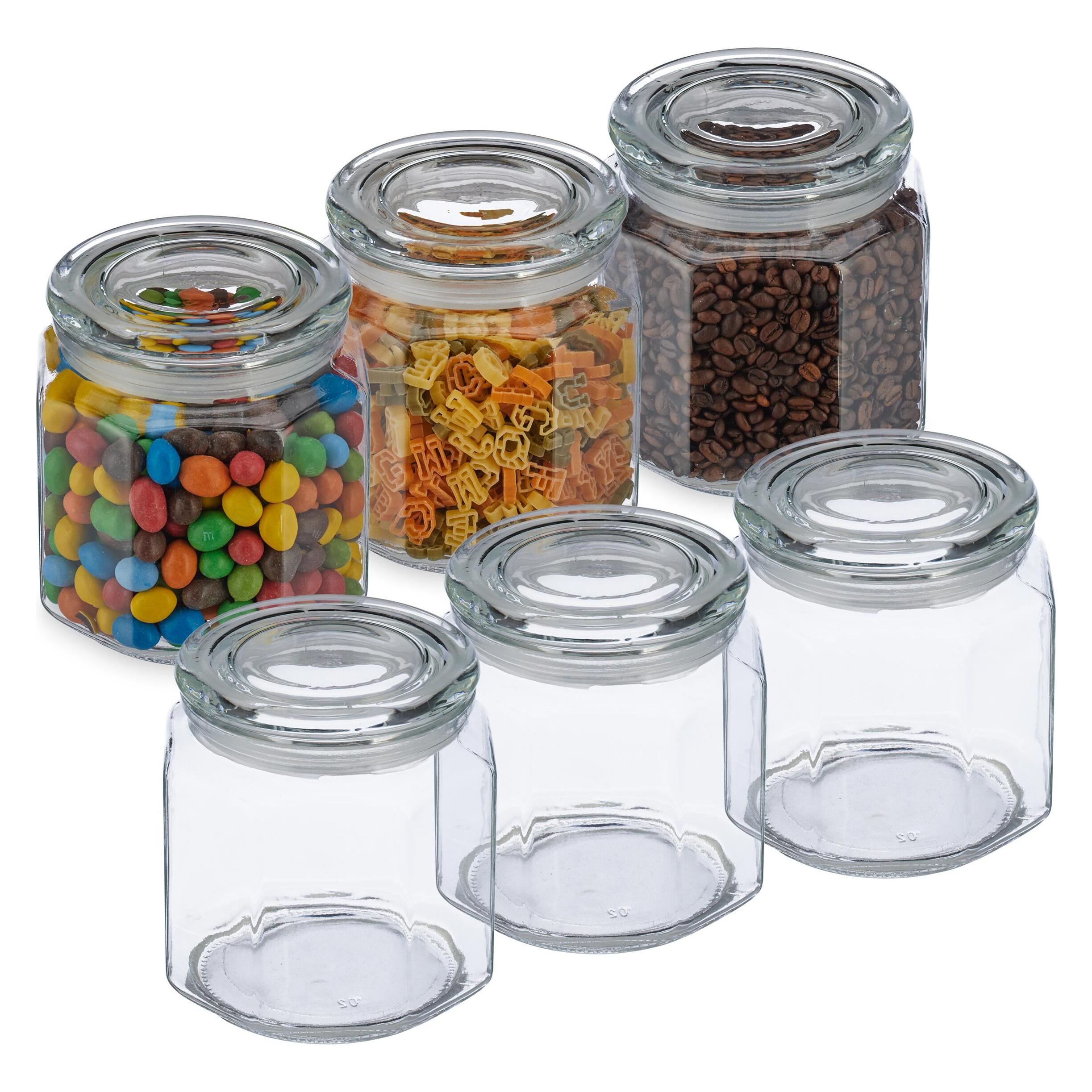 Relaxdays 6x Vorratsglas (1.30 l) (4052025432287)
