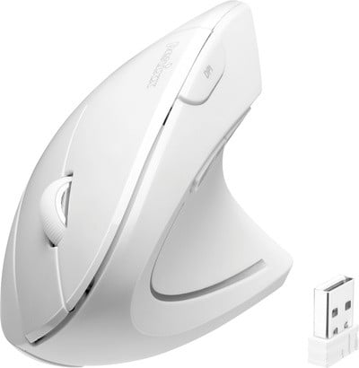 Perixx PERIMICE-713 N W Ergonomische draadloze muis, wit, 6 knoppen, 1000-2000 dpi