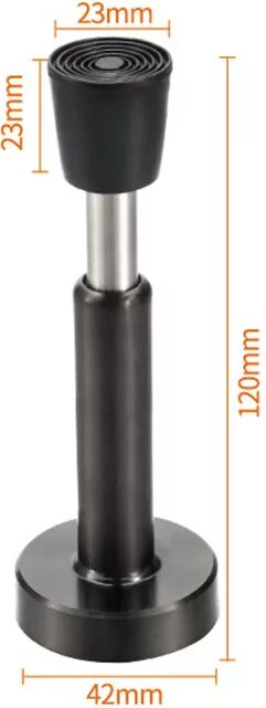 INF Butée de porte hydraulique avec ou sans perçage Le noir 12 cm