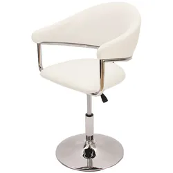 Einzelst�ck | Esszimmerstuhl HWC-L51, Drehstuhl Stuhl, Kunstleder ~ creme