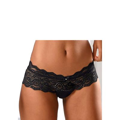 Panty LASCANA, Damen, Gr. 44/46, Spitze, schwarz, Spitze, Obermaterial: 90% Polyamid, 10% Elasthan, eng, Unterhosen Panty, Dessous aus Spitze