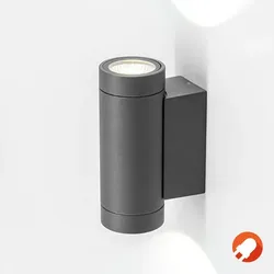 EVN LED Wandleuchte 2-flg  anthrazit IP54 warmweißes Licht nach oben und unten