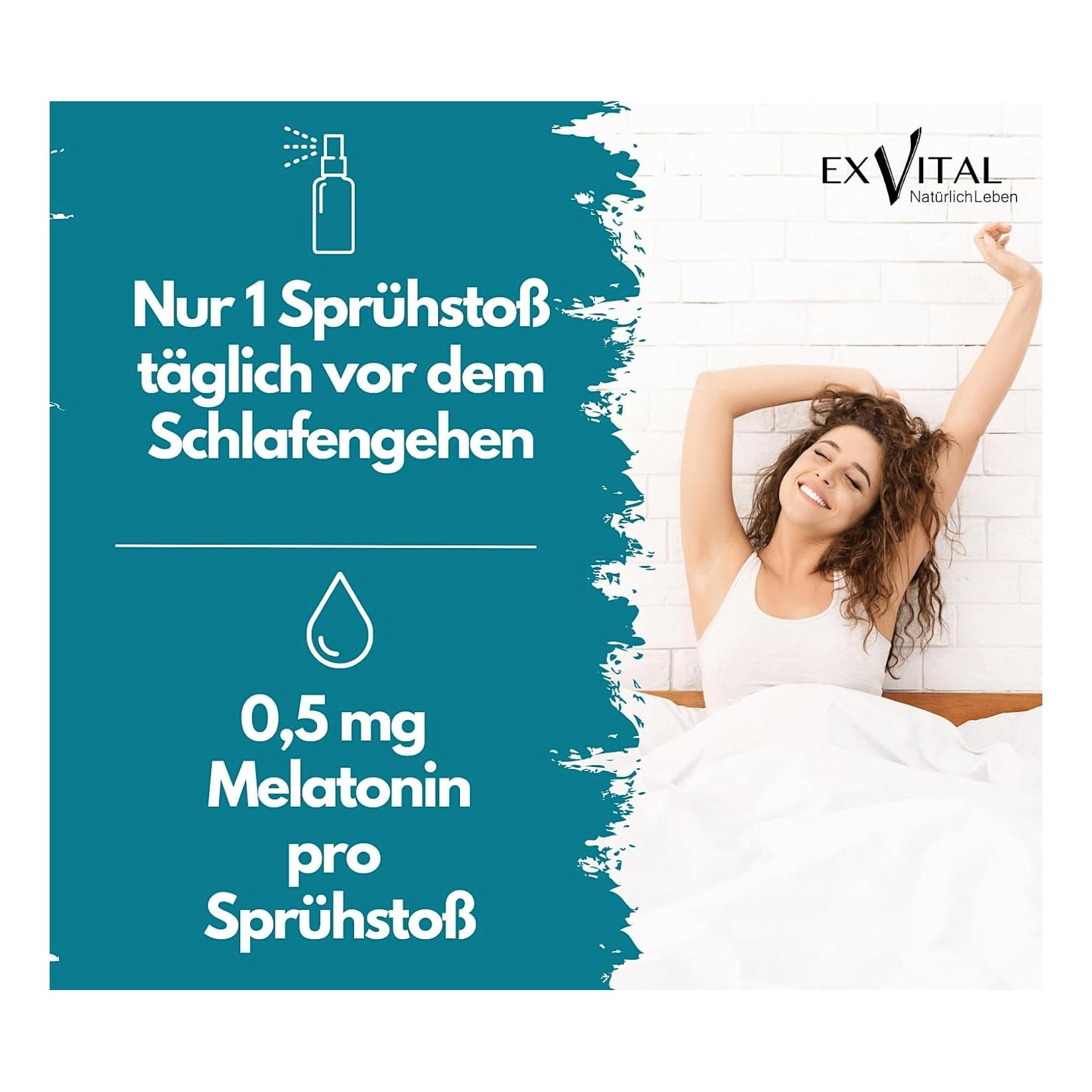 EXVital® Melatonin Schlafspray mit Lavendel, 30 ml