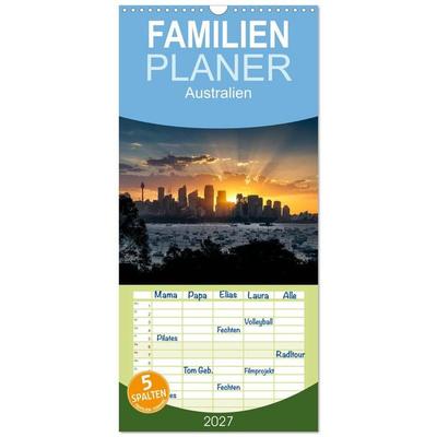 Familienplaner 2027 - Australien mit 5 Spalten (Wandkalender, 21 x 45 cm) CALVENDO