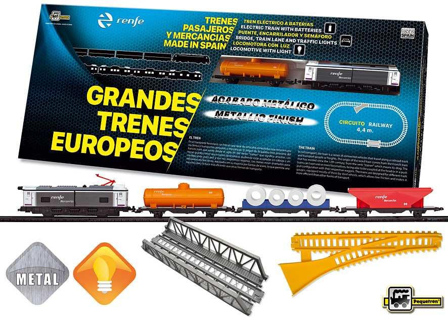 Pequetren Kleine goederentrein Arco van Renfe met brug, sein en aansluitingsspoor
