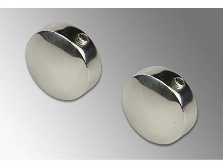 Endstück, Endknopf Consul für Gardinenstange 20 mm Nickel-Glanz 2 Stück