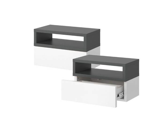 Table de chevet Urbano Lot de 2 Anthracite Vicco 40229