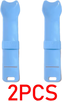 Inspire Picks Purr Squeeze Cat Treat Spoon Feeder Long Handle Wet Food & Cat Stick Treat Dispenser 2pcs blue Blue