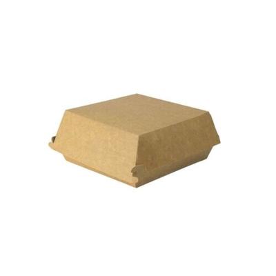 Ekoe Plastic Free Solutions Ekoe Kompostierbare Hamburgerbox aus braunem Karton 17,5x17,5x8 cm 100 Stk