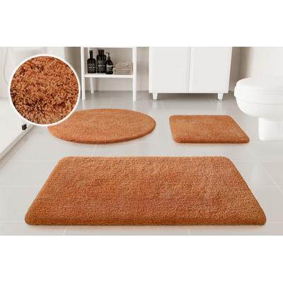 Badematte OTTO HOME "Kaarin, uni, viele Farben, Badvorleger, Badezimmer Teppich", braun (terracotta), H:30mm, Polyester, Badematten, Badematte, Badteppich, getuftet, flauschig, hochflor, große Farbauswahl