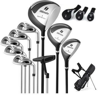 Costway Men’s Profile Complete Golf Club Package Set Includes 10 Pieces-Black