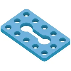 Makeblock Lochplatte 0324, Aluminium 6061, 8-mm-Lochraster, M4-Gewinde, Langloch zentriert - Länge: 40 mm