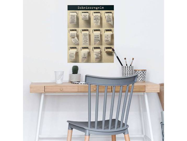 Poster Règles de merde Papier Beige 40 x 50 x 0cm