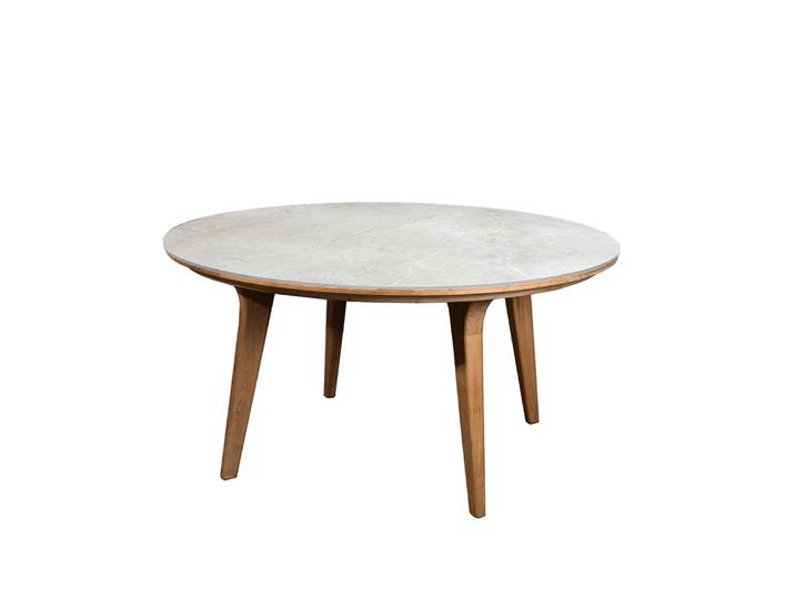 Cane-line Aspect eettafel rond Fossil grey-teak
