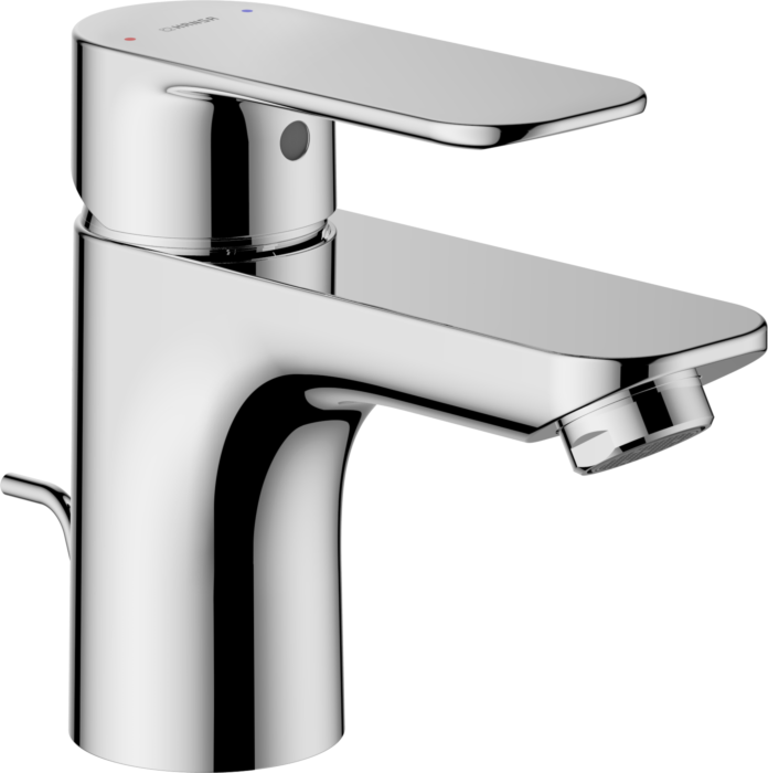 HANSABASIC Waschtischarmatur 55402243 mit Ablaufgarnitur, flexible Druckschläuche, Ausladung 101mm, chrom