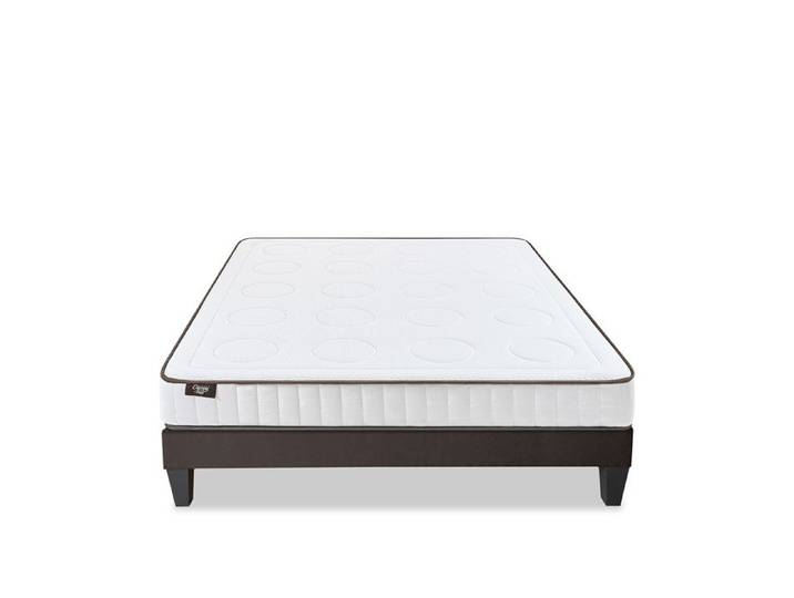 Ensemble Cristal 140x200 cm Matelas Mousse + Sommier Bois