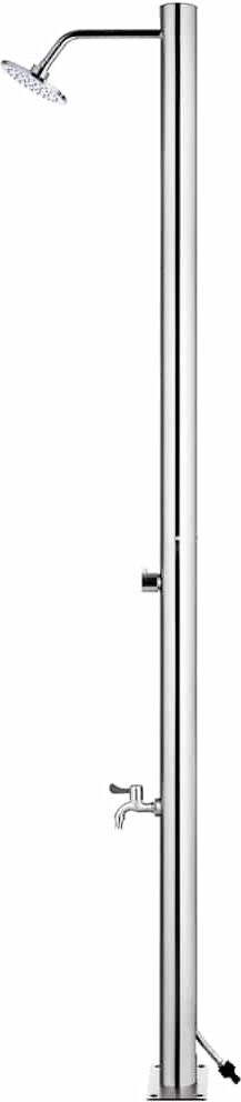 vidaXL Douche de jardin 215 cm Acier inoxydable