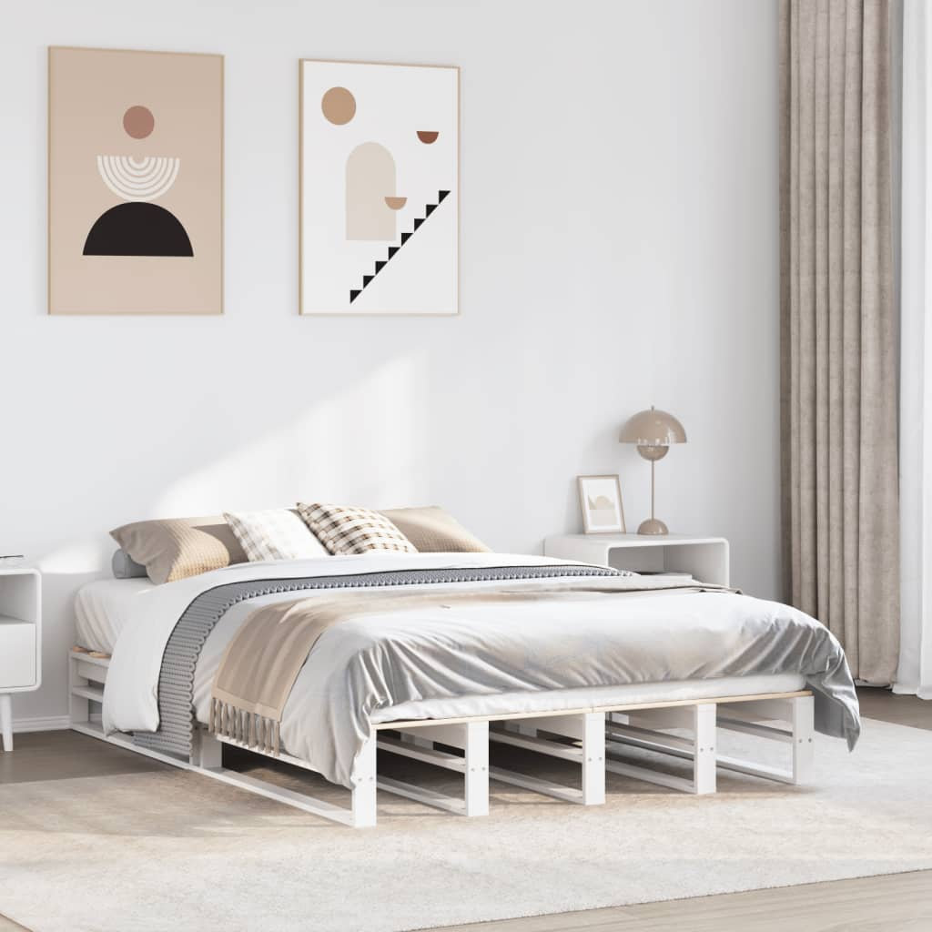 ClassicLiving Conrada Solid Wood Bed Frame White European Double (140 x 200cm)