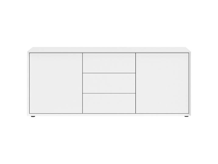 Sideboard Sleek weiss MDF B 179 H 73 cm - Farbe: Weiß - Sideboard