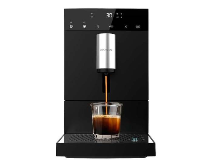 Cecotec Superautomatische Kaffeemaschine Cremmaet Compact, 19 Bar, 1,1L Thermoblock - System, Frisch Gemahlene Bohnen mit Plug&Play, 150 g Kaffeebohnentank mit Mühle, Wassertank