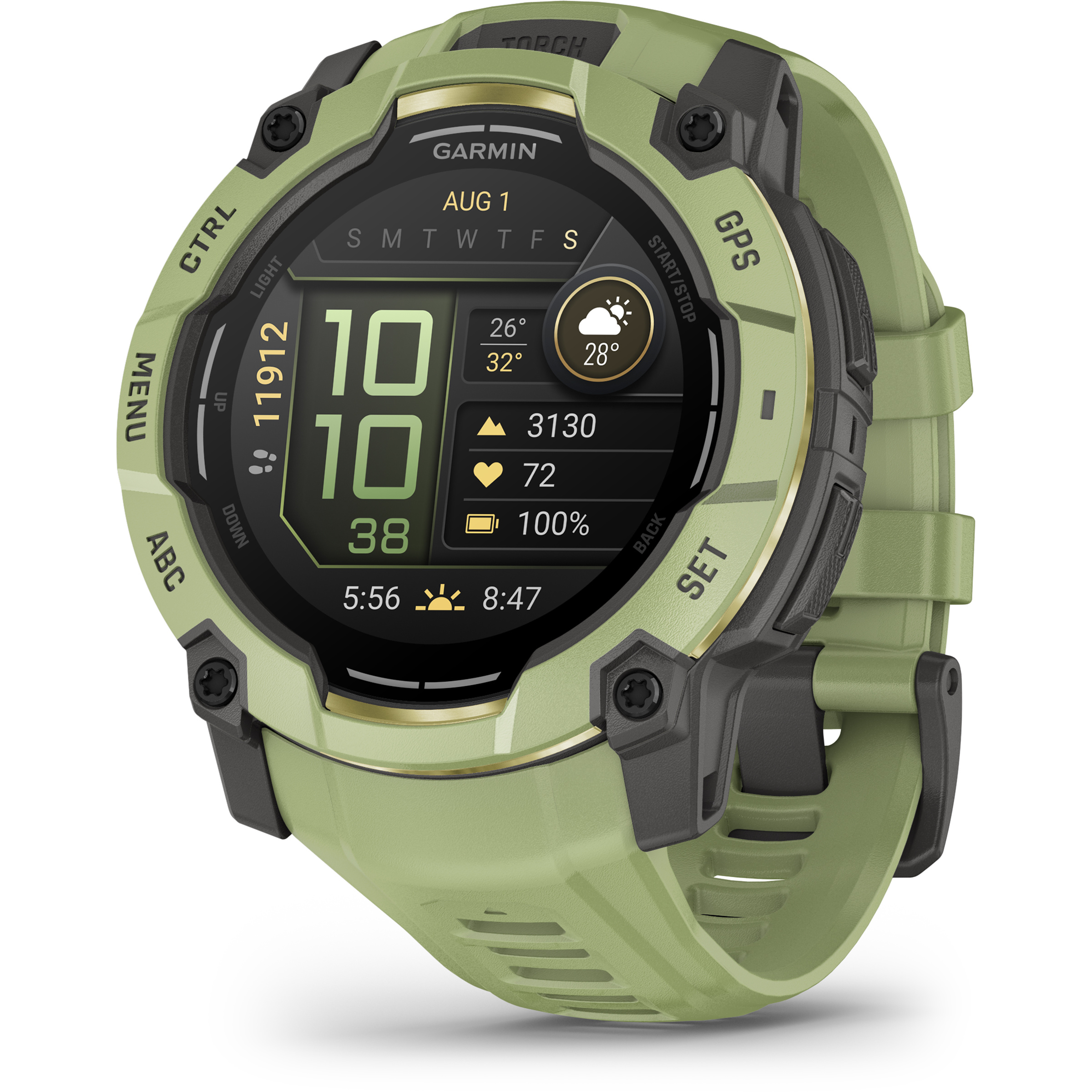 Garmin Instinct 3 Amoled GPS-Uhr GPS Uhren gruen Größe 50 mm Camping