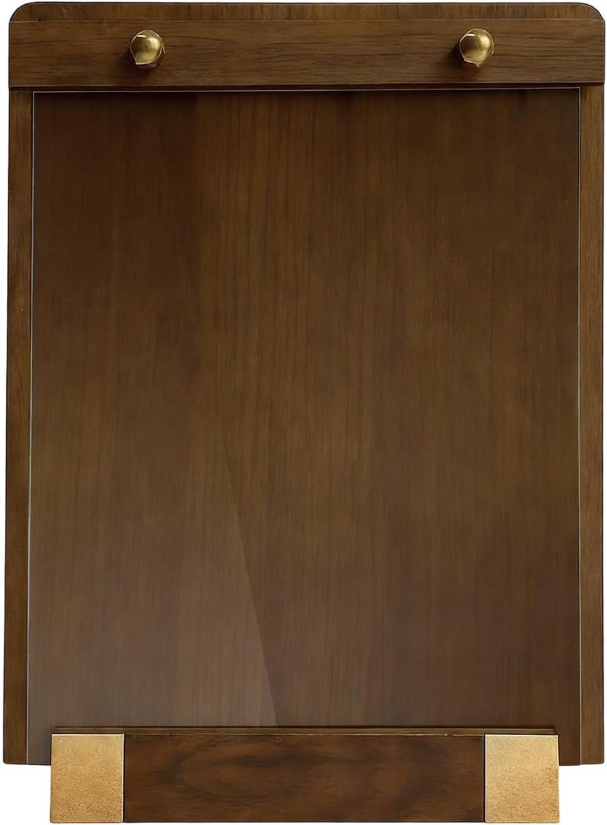 Acryl Bordhouder met Houten Basis - Transparant Document Frame - A4 Formaat