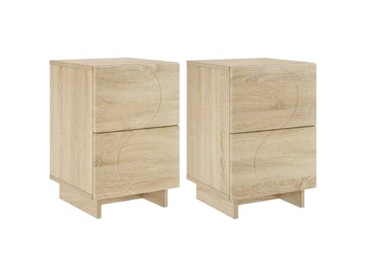 vidaXL Nachttisch 2 STK. Sonoma-Eiche 33,5 x 34,5 x 50 cm