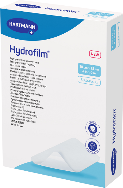 Hartmann Curativo Transparente Hydrofilm 10x15cm 50 unidades