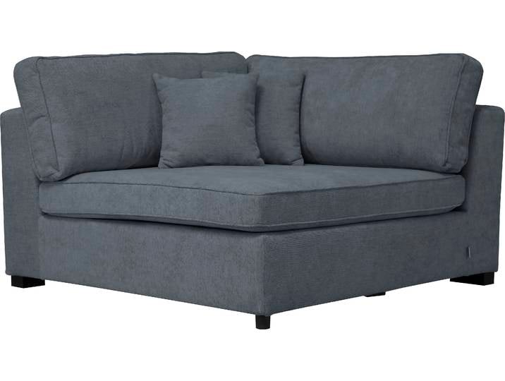 Sofa-Element, Graublau, 130x130 cm, Polyester, Gepolstert & Lose Kissen, Klassisch, Home-affaire
