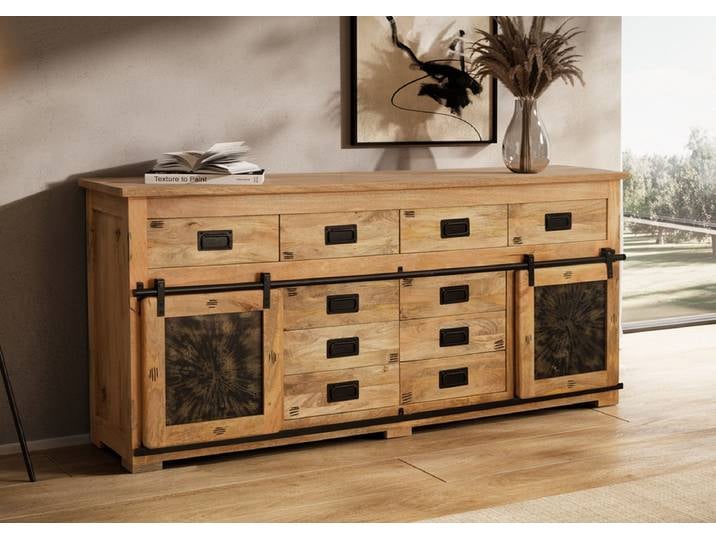 Sideboard 200x90cm 'Steelwood' Mango & Eisen