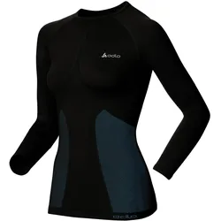 Odlo, Damen, Funktionsshirt, Tee Shirt Chaud WARM Femme Manches Longues Col Rond (M), Schwarz