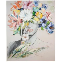 Casablanca by Gilde, Bilder, Frau mit Blumenhut (80 x 100 cm)
