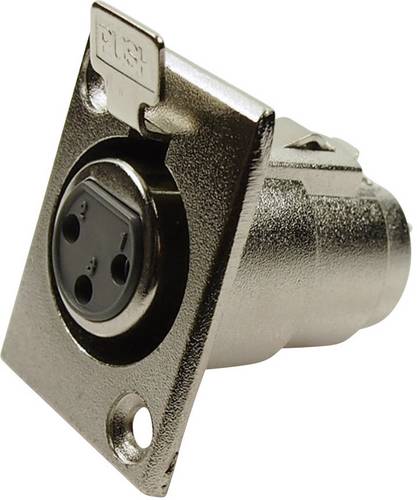 Cliff FC6100 XLR-Steckverbinder Flanschbuchse, Kontakte gerade Polzahl: 3 Silber 1St.