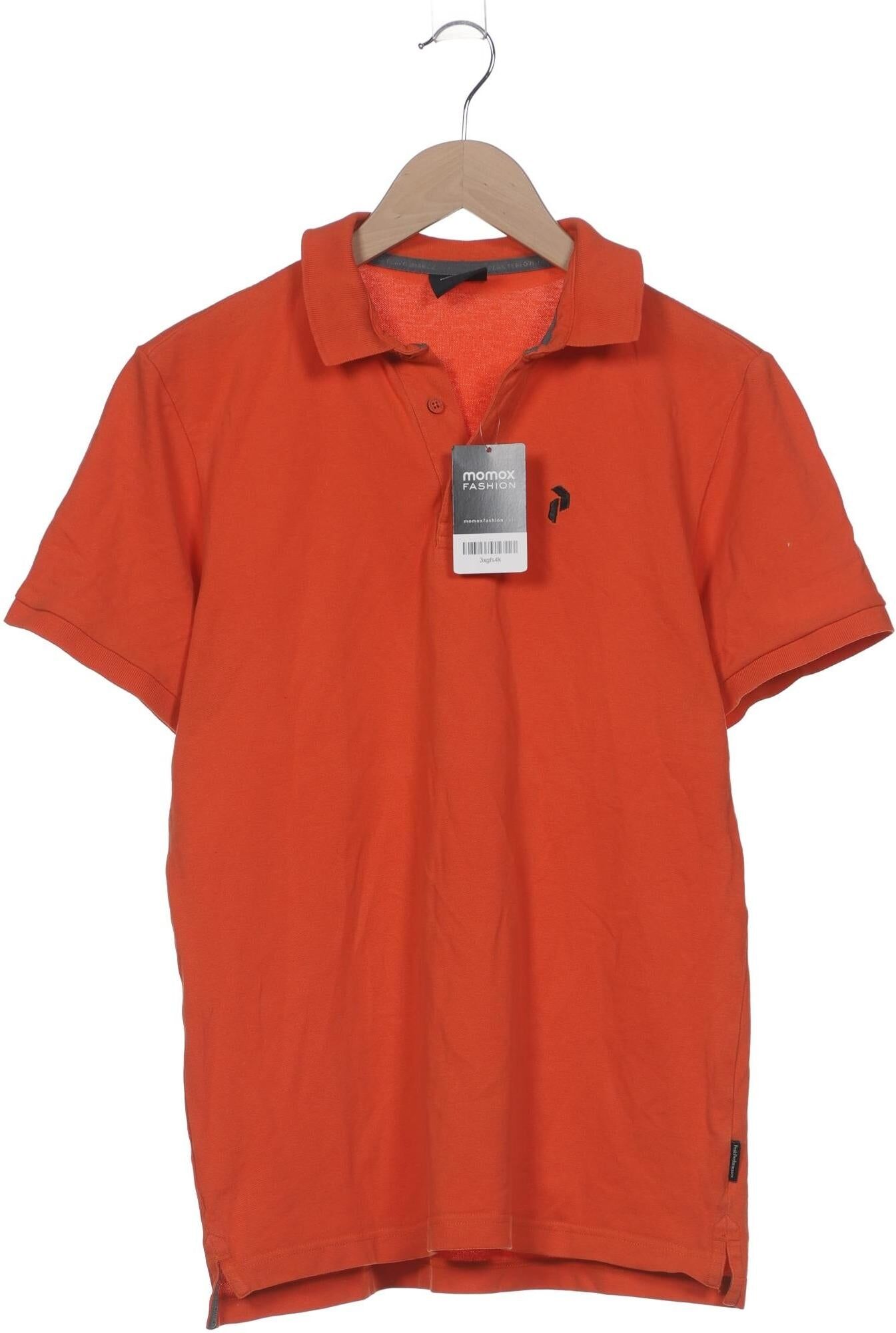 Peak Performance Herren Poloshirt, Orange, Gr. S, kein / Etikett - Second Hand