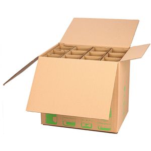Smartboxpro Flaschenkarton ECOLine, 5 Stück, für 12 Weinflaschen 95 x 375mm, mit PTZ-Zertifikat