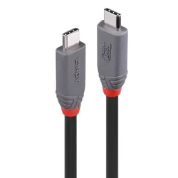 Lindy 36958 USB Kabel USB4 Gen 3x2 2 m USB C 40 Gbit/s 240 W Schwarz