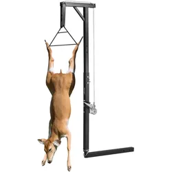VEVOR Game Hoist mit Seilwinde & Gambrel, 136 kg Tragkraft, LKW-Wildhebezeug mit 5,08 cm Empfänger, 360-Grad-Schwenkschaft & einstellbarer Höhe, zum Häuten & Säubern von Wild im Jagdspiel