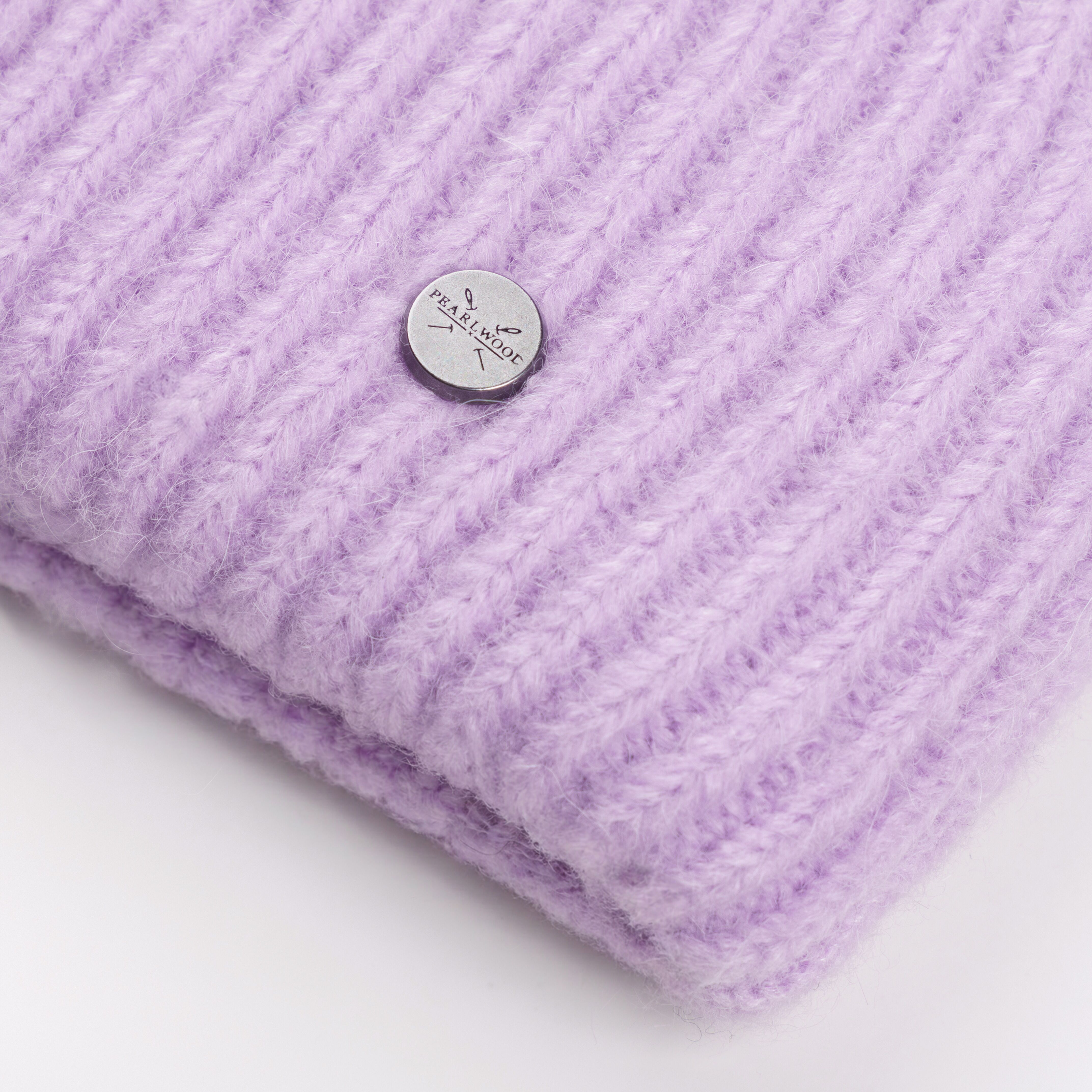 Strickmütze PEARLWOOD "ZOE", Damen, lila (lavender), Feinripp, Materialmix, unifarben, Mützen Strickmütze, Feinripp, wärmend, breiter Umschlag lavender Einheitsgröße