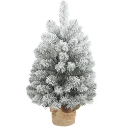 MINI Künstlicher Weihnachtsbaum 60 cm Tannenbaum künstlich mit Schnee