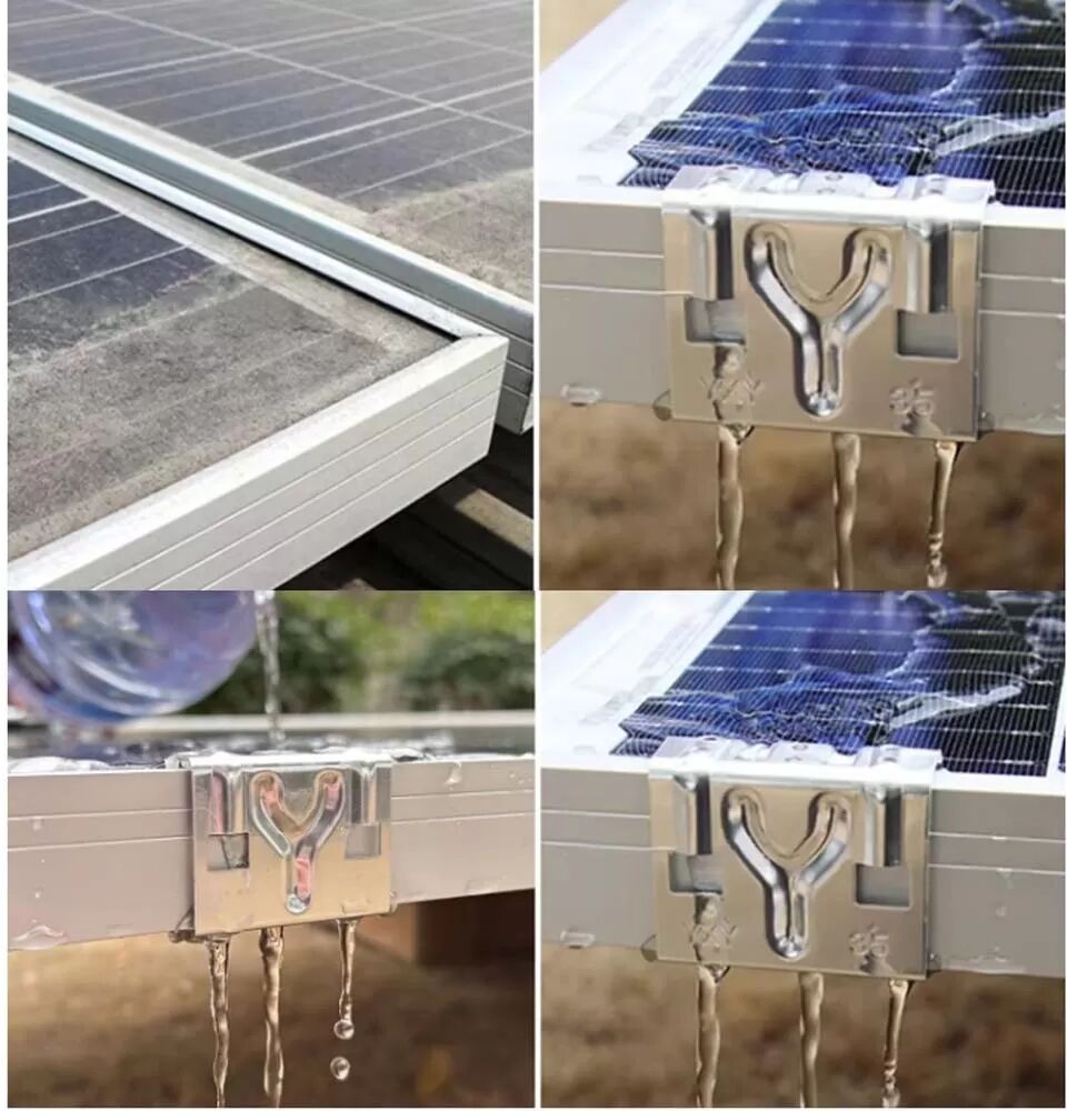 INF Pinces de drainage photovoltaïques en acier inoxydable - 33 mm (lot de 10)