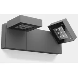 LEDS C4 LED Wandleuchte MODIS DOUBLE IP66, 430MM 18,3,18,3W NEUTRAL weiß - 4000K SCH LEDS-AS12-37X9F1OUE3